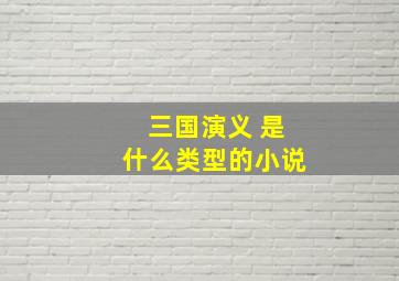 三国演义 是什么类型的小说